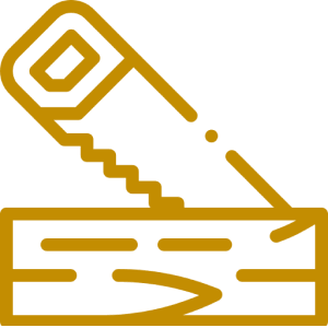 Custom carpentry and architectural trim work icon.