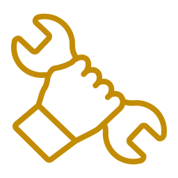 Professional handyman services and small home repairs icon.