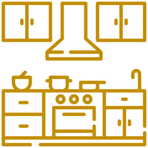 Kitchen remodeling and custom cabinet installation icon - Fix-it Wright Sarasota.