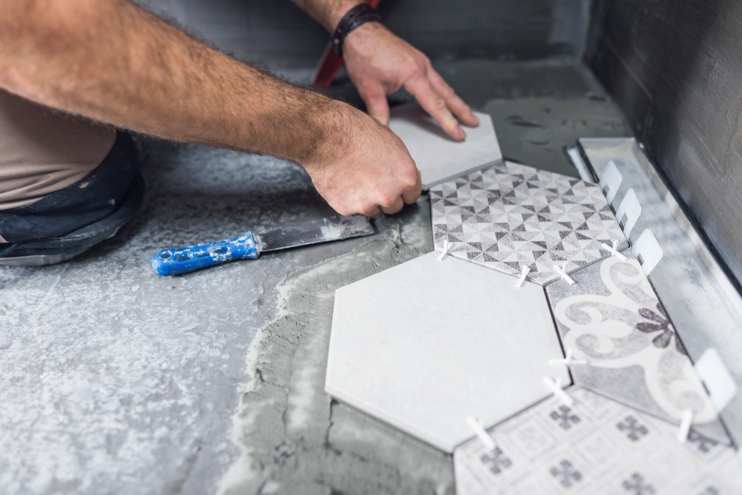 Tile flooring installation